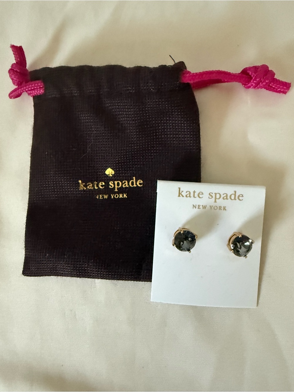kate spade Gumdrop Stud Earrings in Black Diamond
